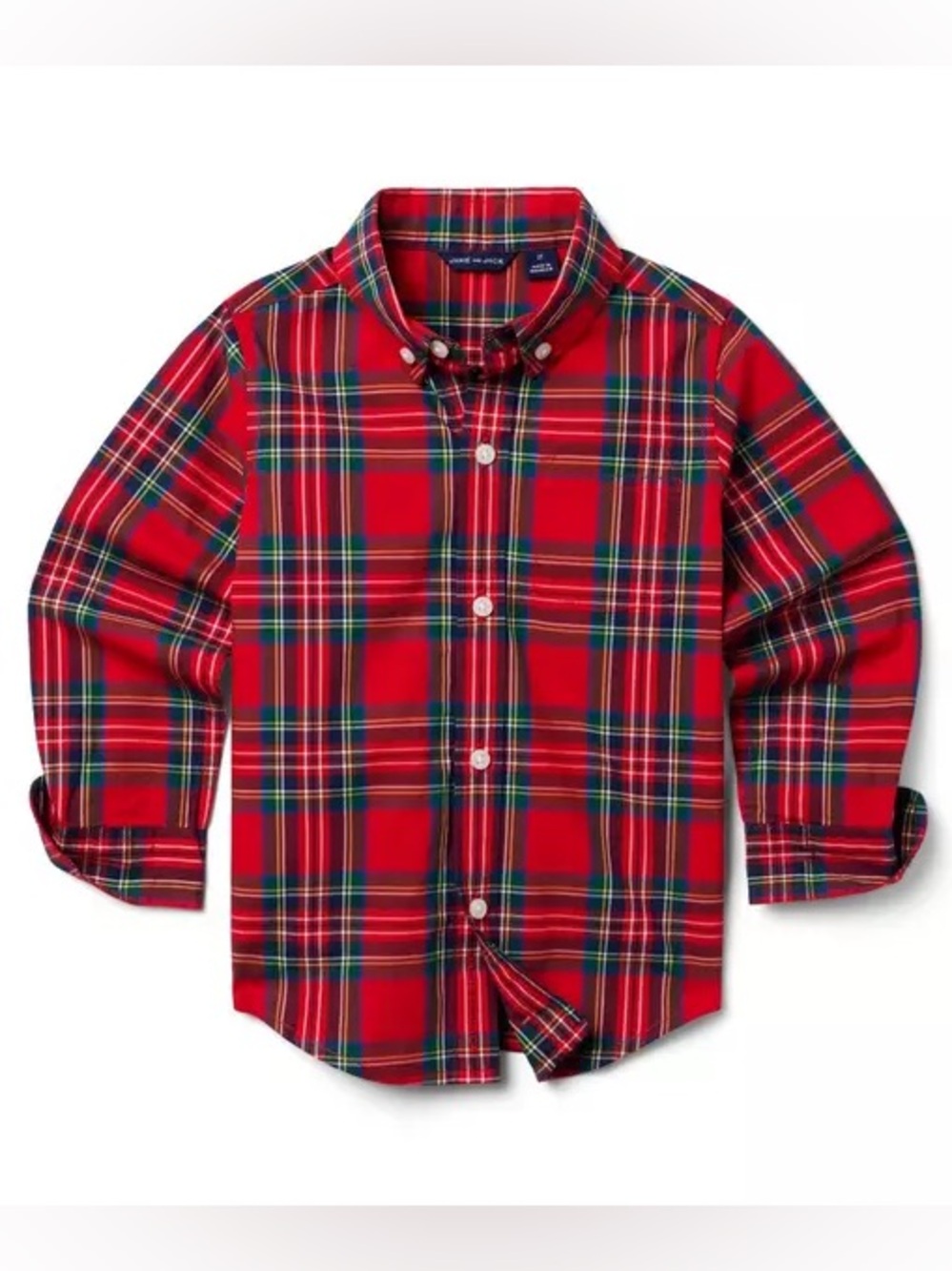 Janie and Jack Tartan Poplin Shirt | 12-18 months